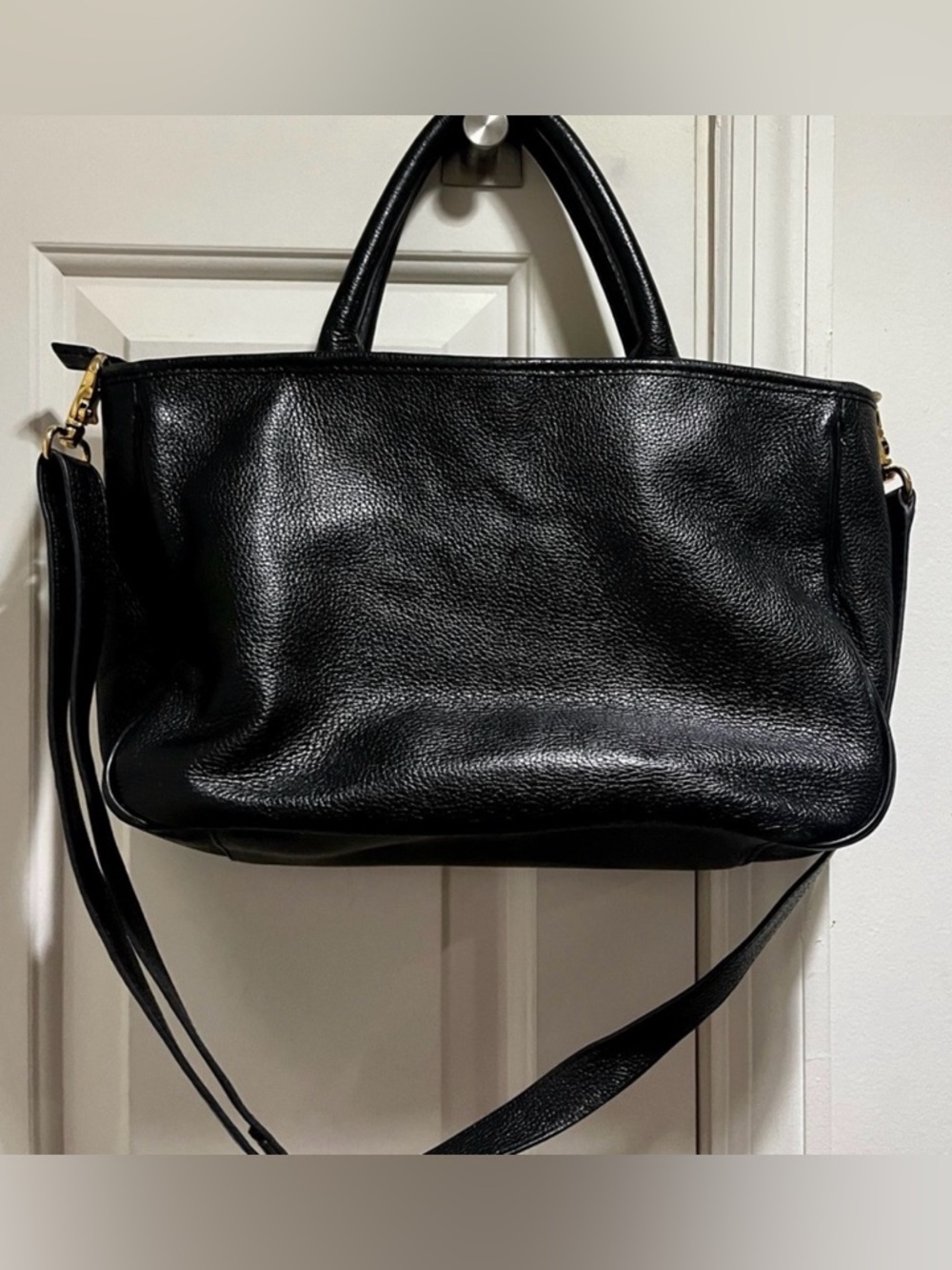 Tory Burch pebble grain leather bag w/ removable strap - Picture 2 of 16